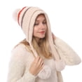 thumbnail image 3 of GOOHOCHY Gorro de lana para mujer, gorro suave, cálido, de esquí, gorro de lana para decoración de bolas de pelo, para invierno, adultos, niñas (beige), 3 of 7