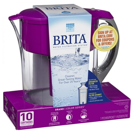 Brita 35475 Grand Pitcher Water Filter, Violet
