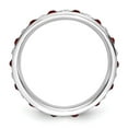 thumbnail image 2 of Sterling Silver Rhodium-plated Red and White Crystal Eternity Band Size 8, 2 of 5