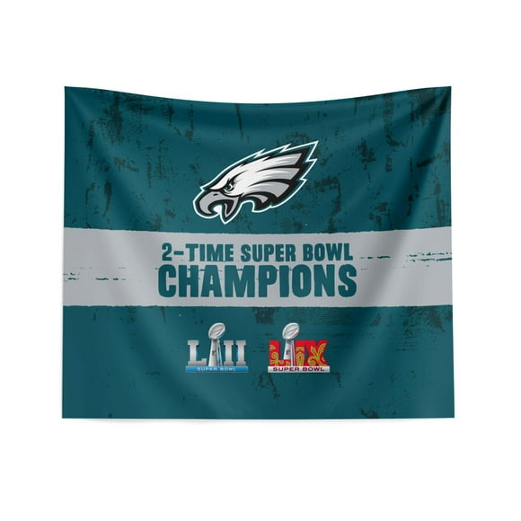 Northwest NFL Philadelphia Eagles 2025 Super Bowl LIX Multi Champ Excellence Wall Hanging 34X40 Inches