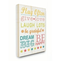 The Kids Room by Stupell Play Often Typography Canvas Wall Art by Jennifer Pugh