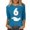 Blue1, variant on Ruimatai Women's Casual Floral Print Blouse 3/4 Sleeve Round Neck Pullover Top Comfortable Everyday Fashion Tunic