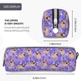 thumbnail image 3 of Honeii Pugs and Flowers Pattern Pencil Case, Pencil Pouch, Pencil Case Small, Pencil Pouch Aesthetic, PVC Pencil Pouch, Pencil Bag, Makeup Pouch, 3 of 7
