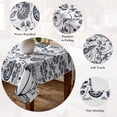 thumbnail image 5 of Dark Blue Farmhouse Table Cloth Waterproof Tablecloths, Floral Floral Plant Leaf Vintage Tablecloth Dining Table Cover for Kitchen Party Tabletop Outdoor, Rectangle Tablecloth 54x108 Inch, 5 of 9