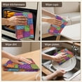 thumbnail image 5 of 2 Pcs Pioneer Flower Floral Print Pattern Kitchen Towels, Funny Microfiber Dish Towel Set, 18" X 26" Tea Towels, 5 of 6