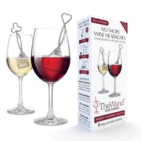 PureWine Wand Technology Histamine and Sulfite Filter, Purifier Alleviates Wine Allergies, Stir Stick Aerates Wine, from Grand Fusion.