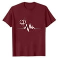 thumbnail image 2 of Zylanna Men's T-Shirts Tee, Crew Neck Cross Print Short Sleeve Summer Fashion Tops for Mens Wine, 2 of 5