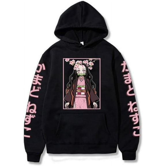 THNCLZX Kamado Nezuko Hoodie Print Sweatshirt Unisex Casual Wear Pullover