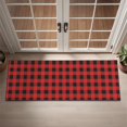 thumbnail image 2 of Red Black Plaid Checkered Pattern Door Rugs,Washable Non Slip Door Mats Indoor,Decorative Door Mats,Entry Mat Indoor for Entrance,Bedroom,Kitchen,Bathroom,16"x47", 2 of 6