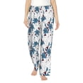 thumbnail image 2 of Lsque Lilies Flowers Print Women's Pajama Pants, Lounge Pant - Comfortable Home Wear,Elastic Waistband, Stylish Design-Large, 2 of 9