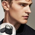 thumbnail image 1 of QUTETN Portable Mini Electric Shaver for Men with Transparent Design  Dual Rotary Floating Head  LCD Display  USB Rechargeable  Waterproof Travel Razor  4 Colors Available - Single Unit w, 1 of 8