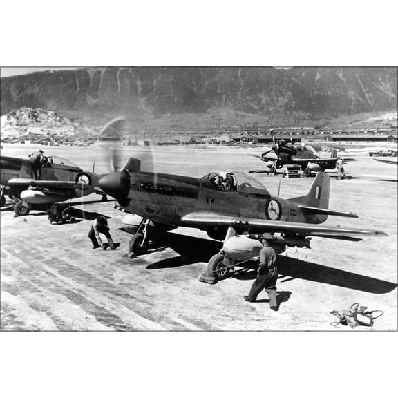 24"x36" Gallery Poster, F-51D p-51 Mustang fighters korean war 1951
