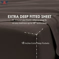 thumbnail image 4 of 6-PC Alaskan King Giza Sheets - (Extra Pillowcases, Fitted Sheet & Flat Sheet) 700-Thread-Count 100% Giza Cotton- 700TC Cotton, 18-Inches Deep Pockets - Chocolate, 4 of 7