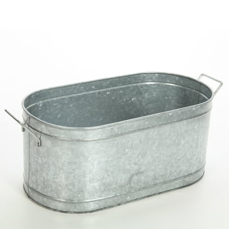 Hosley s 18 Long Galvanized Oval Planter  O4 Walmart com