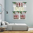 thumbnail image 5 of Christmas Gnomes Grey Kitchen Curtains Sets for Windows 36 Inch Length, Xmas Pine Branch Cardinal Birds Snowflakes Rod Pocket Window Treatments Tier Curtains and Valances Set for Bedroom/Bathroom, 5 of 8