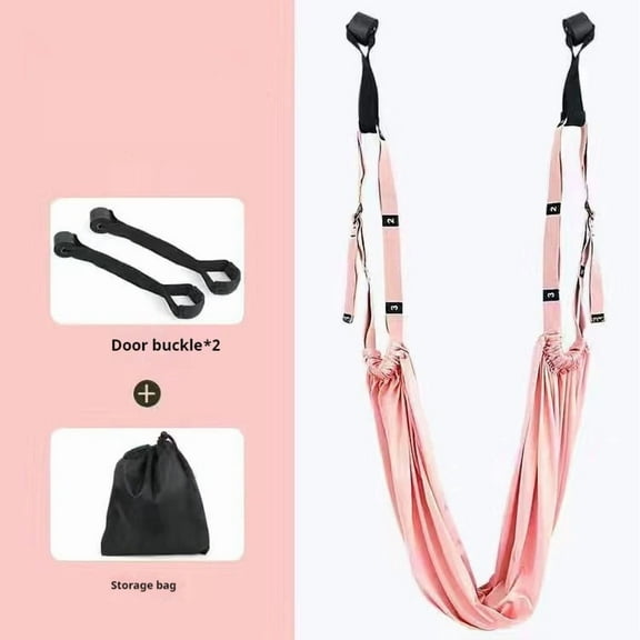 Yoga Aerial Silk Set Woman Hammock Back Legs Stretching Swing Pilates Accessories Elastic Fitness Belt Home Gym Equipment