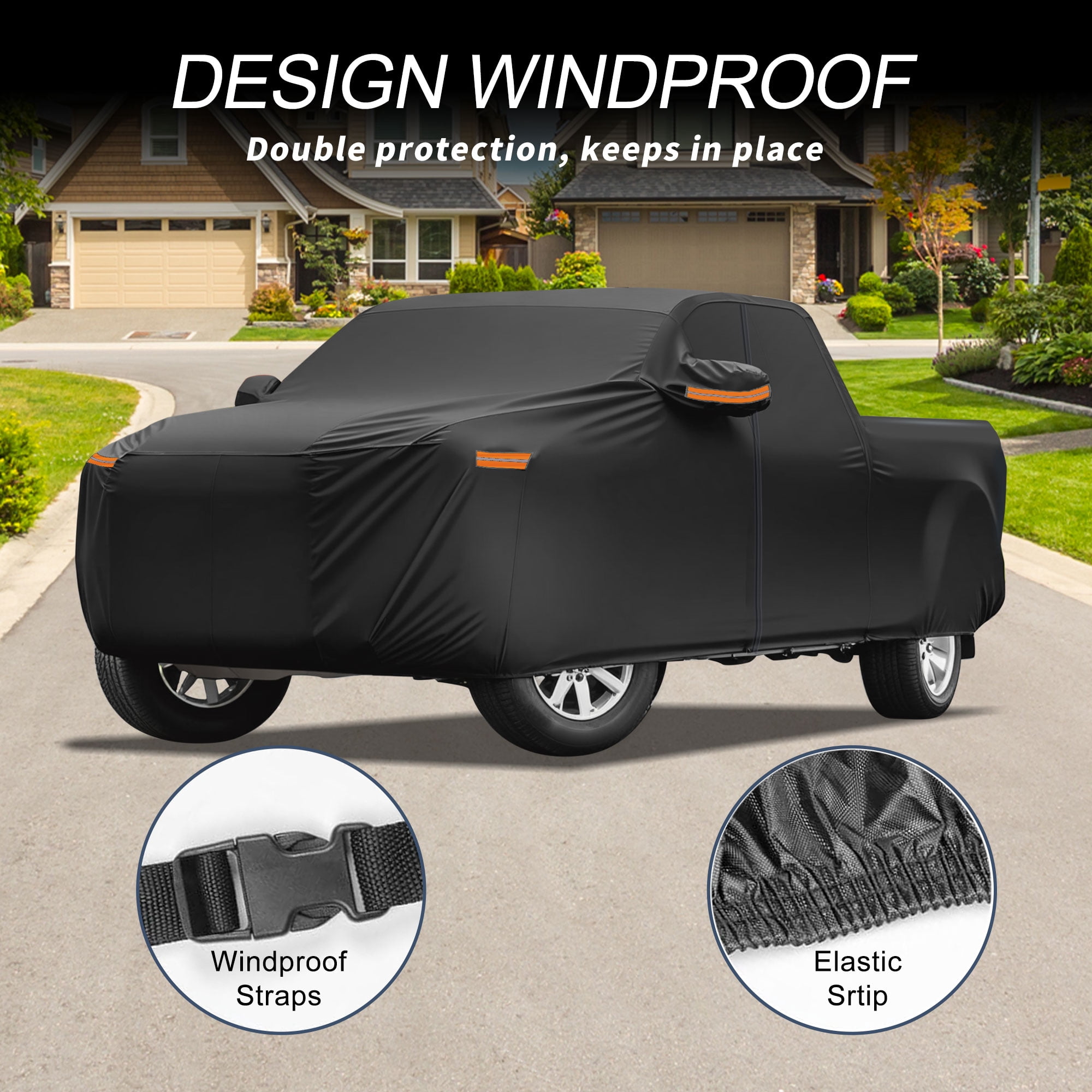 Unique Bargains Aluminum Car Cover for Hyundai Santa Cruz 198.82"x75.2"x59.06"
