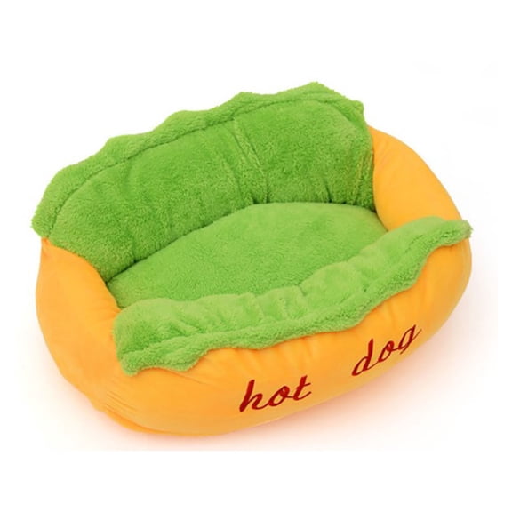 Hot Dog Dog Bed, Soft Plush Washable Cute Pet Mat for Small Dogs, Cats, Cozy Sleeping