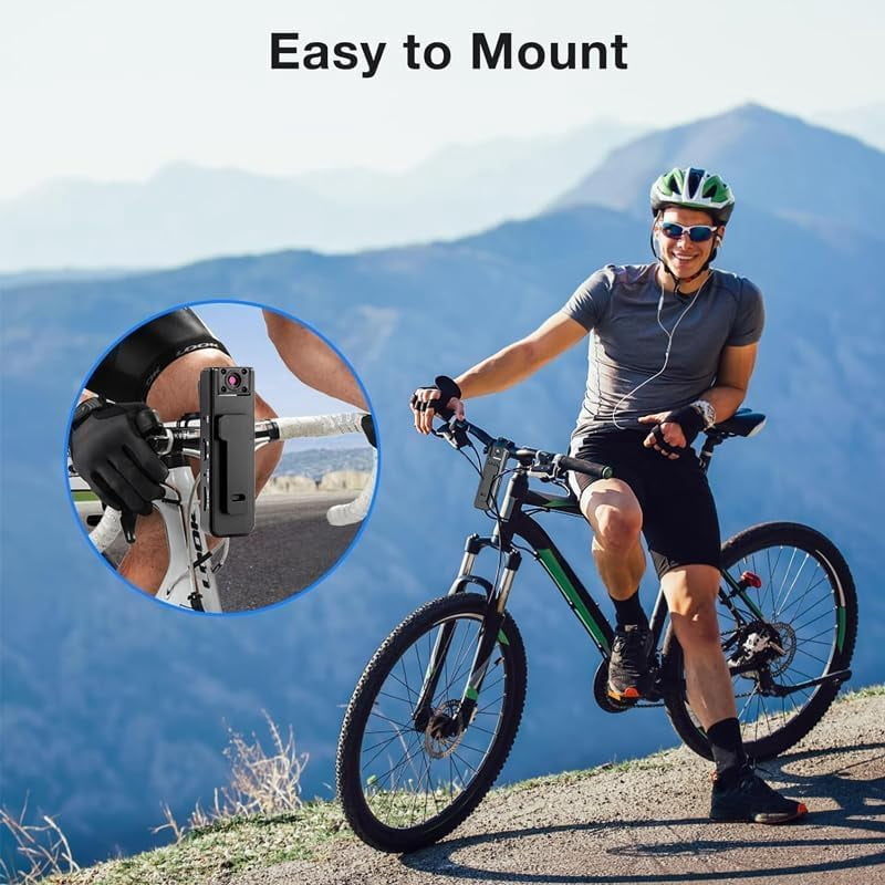 Ultra Hd 2-in-1 Sports Video & Audio Recorder, 1080p Wearable Body Camera, 180° Freely Rotating Lens with Night Vision, for Capturing Beautiful Moments (1pc)