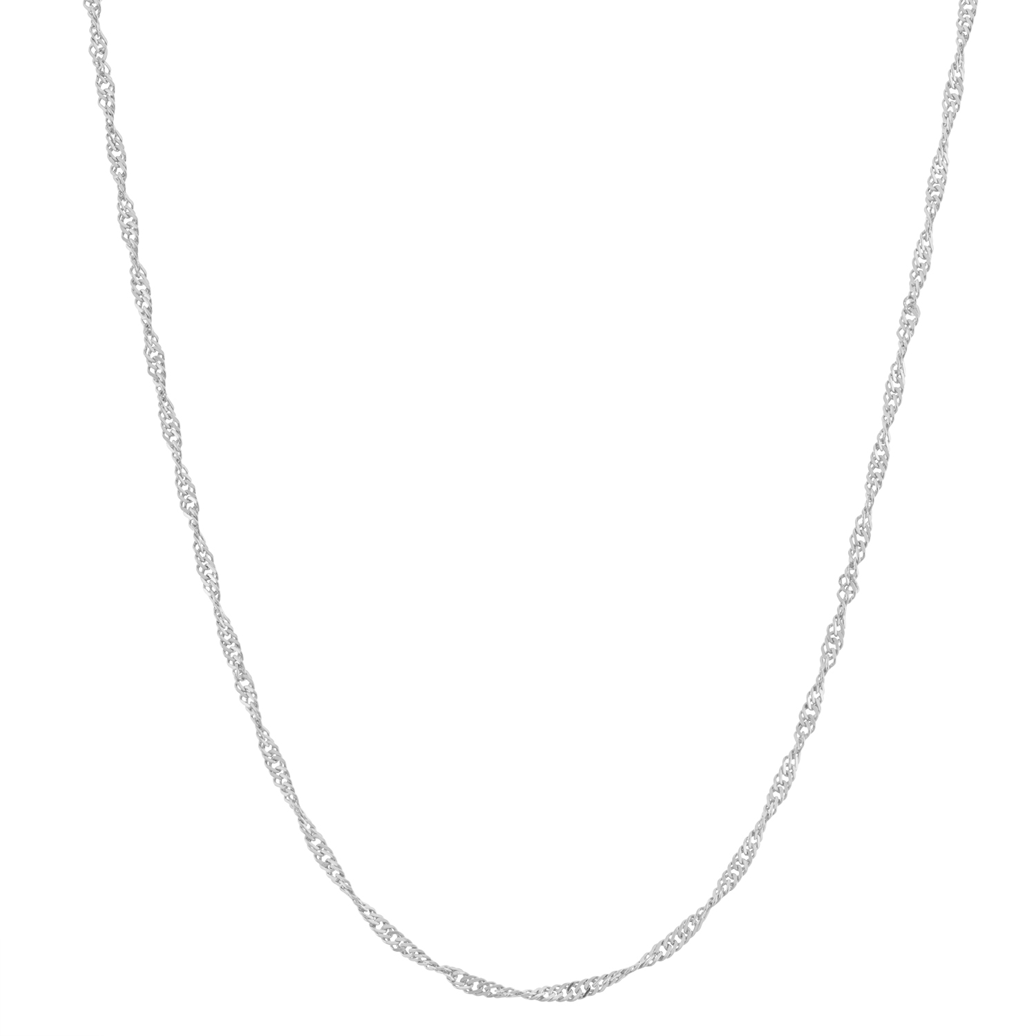 sterling silver adjustable singapore chain