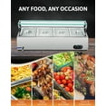 thumbnail image 5 of Wilprep 4 Pan Food Warmer for Parties Hotels Restaurants 1200W Buffet Server and Warmer, 5 of 11