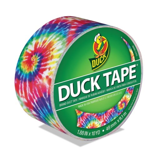 New Duck Colored Duct Tape, 3' Core, 1.88' x 10 yds, Love Tie Dye,Each