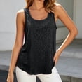thumbnail image 2 of XAOFW Casual Slub Knit Tank Tops For Women Sleeveless Solid Color Crewneck Soft Layering Summer Basic Camisole For Everyday Wear Fashionable Tops L, 2 of 5