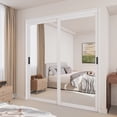 thumbnail image 2 of 72" x 80" Height Mirror Sliding Closet Doors Forested With Silent Sliding Rollers, Contemporary Design For Walk-In Closets And Nursery Rooms, 2 of 8