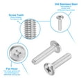 thumbnail image 3 of Uxcell Round Head Phillips Screws, 16 Pack M6-1 x 25mm 304 Stainless Steel 18-8 Full Thread, 3 of 7