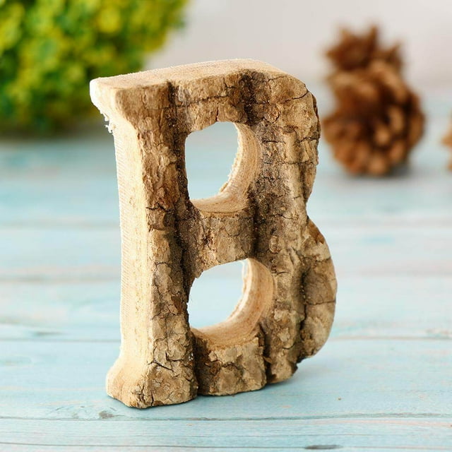 ziyahi Handcraved Wooden Letters Door Numbers Alphabet Letter Floating Adress Name B