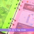 thumbnail image 4 of 24 Pieces A6 Binder Pocket Notebook Binder Loose Leaf Bags 6 Holes File Bag Binder Zipper Folders for Documents Notebook, Cards, Letter, Receipts, Waterproof PVC Pouch, 6 Colors, 4 of 7