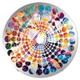 thumbnail image 2 of Designart "Wonderland of Colorful Plumeria in the Tropics" Plumeria Radial Dot Round Wall Mirror - Floral Oval Printed Decorative Mirror - Multiple Color Options, 2 of 5