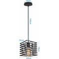 thumbnail image 4 of Industrial Pendant Light Fixtures, Black Industrial Semi Flush Mount Ceiling Light for Living Room, Kitchen, 4 of 5