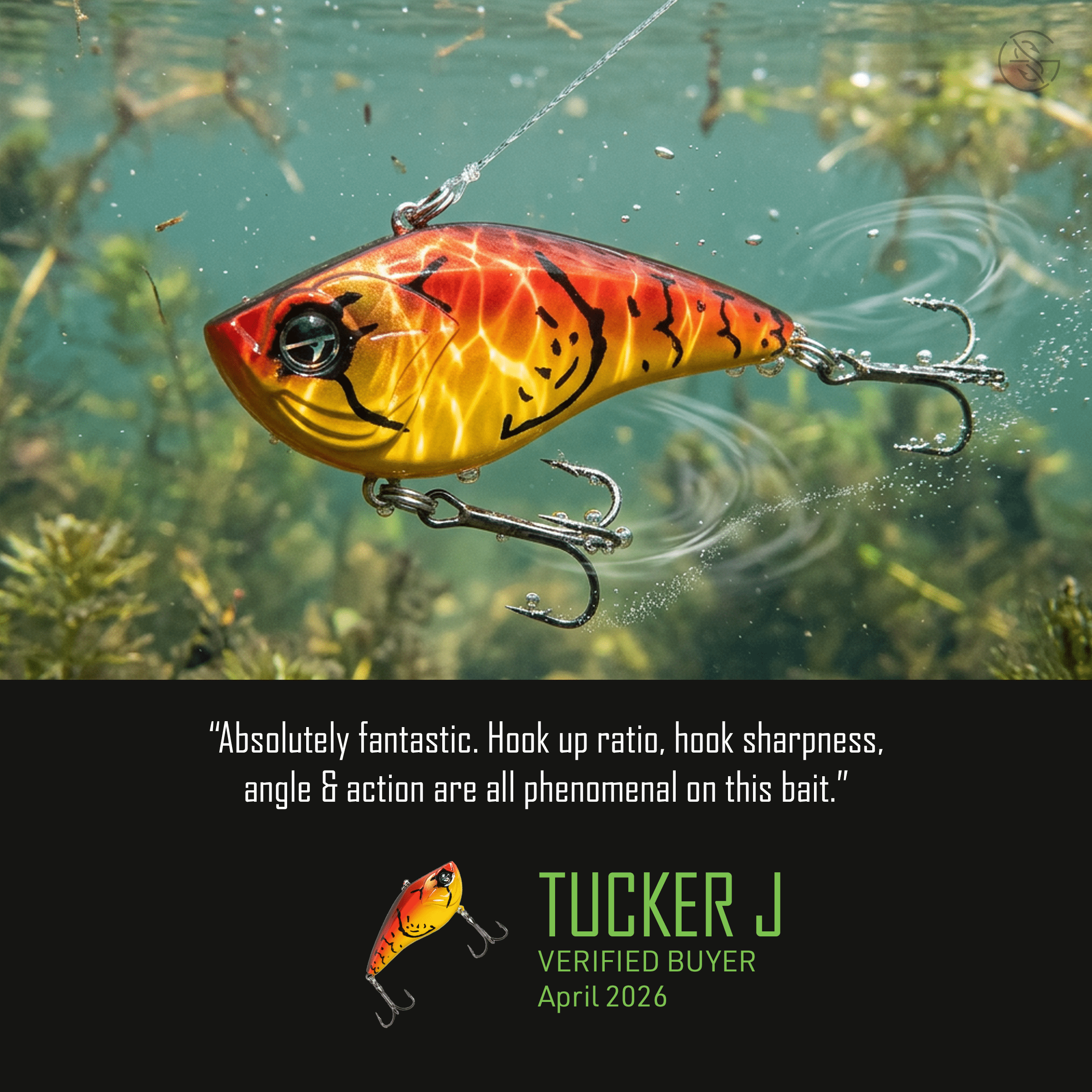 Googan Squad Klutch Lipless Crankbait Cash Craw Fishing Lure 2.5in 1/2oz