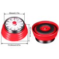 thumbnail image 3 of 2X 60 Minutes Mechanical Timer-Magnetic Visual Countdown Timer with Alarm for Kitchen Cooking Baking Sports Kids(Red), 3 of 5
