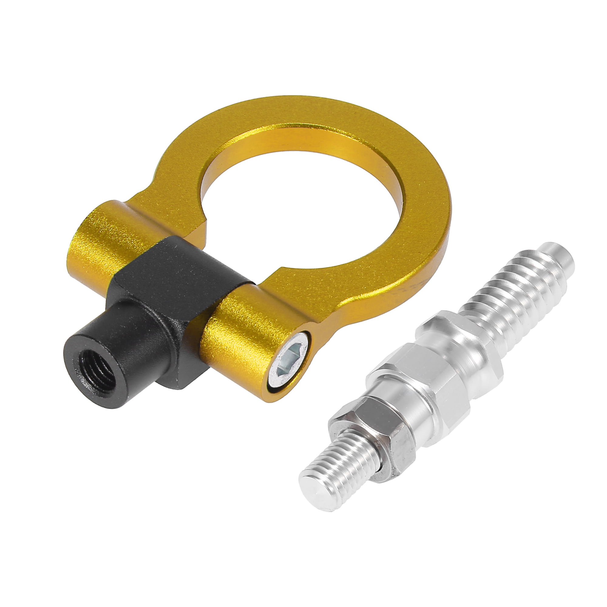 Unique Bargains Front Bumper Trailer Ring Eye Towing Tow Hook for BMW 325i Gold Tone
