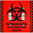 thumbnail image 1 of Metal Light Switch Plate Cover Red Contaminated Biohazard Sign SGN001, 1 of 13