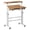 Oak, variant on Adjustable Height Stand Up Desk with Cup Holder, Mobile Laptop Desk, 31.5 Inch, White