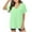 Mint Green, variant on Blouses for women's Fashion Short Sleeve V-Neck Tops Working Uniform Solid Pocket Blouse Tops Blouses for Women Fashion