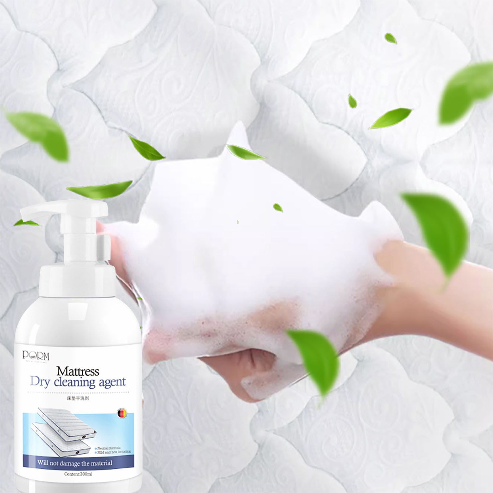 Powerful Mattress Yellow Cleaner Powerful Stain Removal Mattress Cleaner for Mattresses and Sofas 300ml, Multicolor