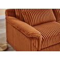 thumbnail image 4 of 74 Inch Cloud Corduroy Loveseat Sofa Modern 2 Seater Couch for Small Spaces Living Room Bedroom Orange Comfortable Upholstered Sofa, 4 of 9