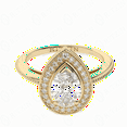 thumbnail image 2 of 2.00 TCW Lab Grown Diamond Pear Cut Halo Engagement Ring 10K Yellow Gold, 2 of 5