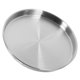 thumbnail image 3 of Plato redondo de acero inoxidable, plato de cena de Metal, plato de Camping, plato de carne, 3 of 6