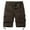 Coffee, variant on Mens Long Cargo Shorts Expandable Waist Gym Shorts Casual Breathable Fabric Summer Outdoor Casual Shorts with 6 Pockets Black,M