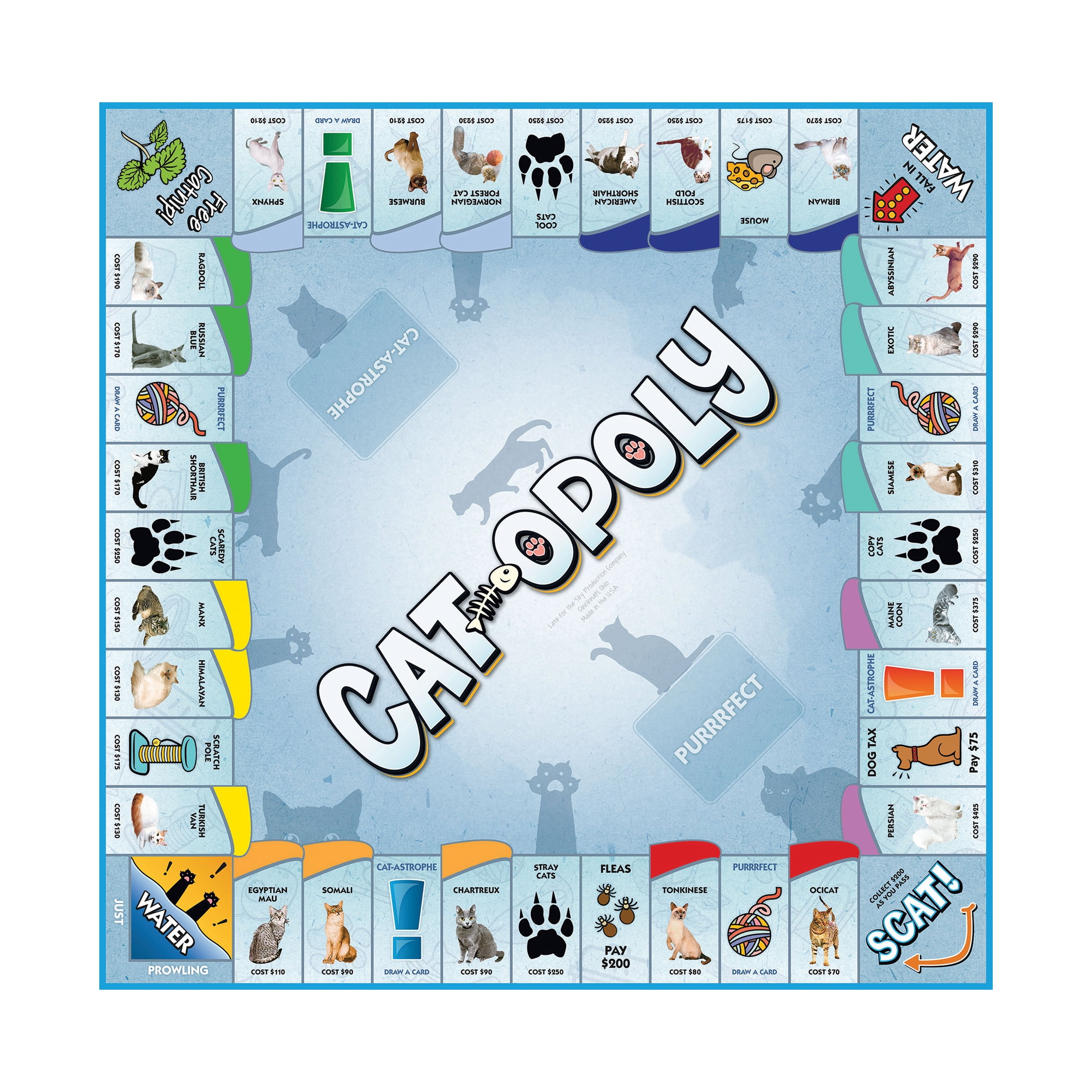 Outset Media Cat-Opoly Board Game