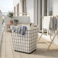 thumbnail image 6 of Better Homes & Gardens 75L Rectangular Steel Wire Laundry Hamper with Removable Liner, Natural, Adult, 6 of 11