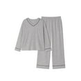 thumbnail image 3 of MINTREUS Women's Pajamas Long Sleeves Tops and Long Pants Set Oversized 2 Pajamas Sets, 3 of 9