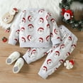 thumbnail image 5 of Toddler Clothes For Boys Infant Girl Fall Winter Crewneck Long Sleeve Stretch Waistband 6 12 18 24 Months 2T 3T 4T Everyday Outfit Set 2 Pcs, 5 of 8