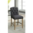 thumbnail image 2 of Furniture of America Liston Fabric Tufted Pub Chair in Dark Gray (Set of 2), 2 of 4