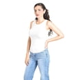 thumbnail image 2 of Blusa de canalé sin mangas /Juvenil, 0282 (Blanco) blanco CH, 2 of 4